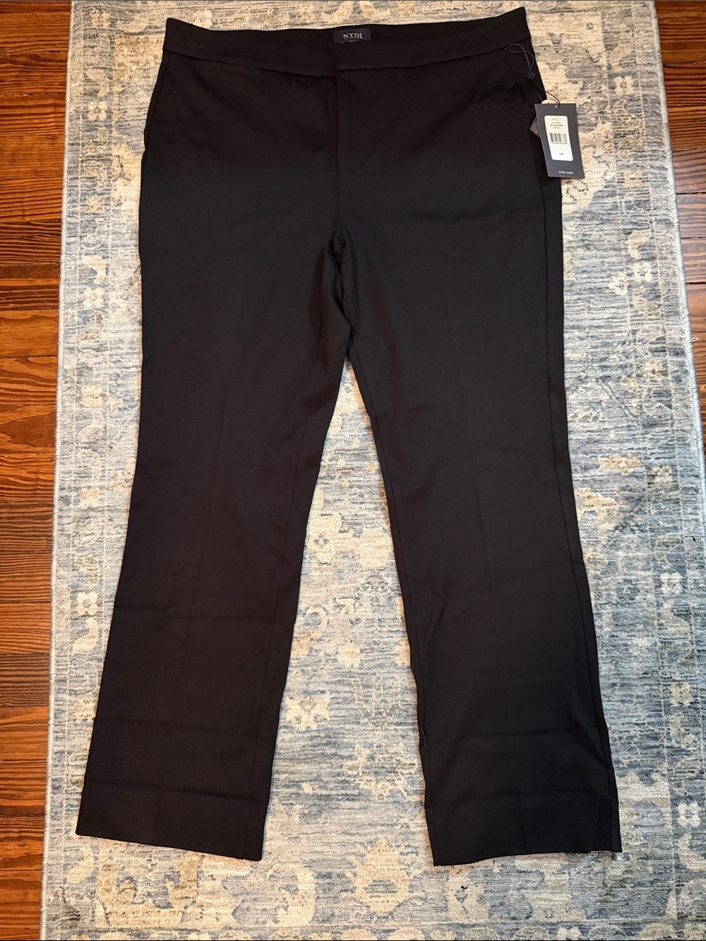 NYDJ Black Straight Leg Pull-On Pants